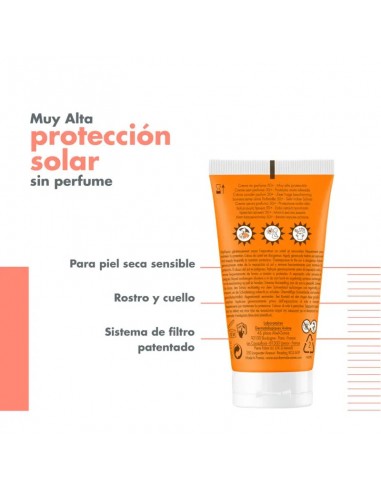 AVENE SOLAR CREMA SPF 50+ SIN PERFUME...